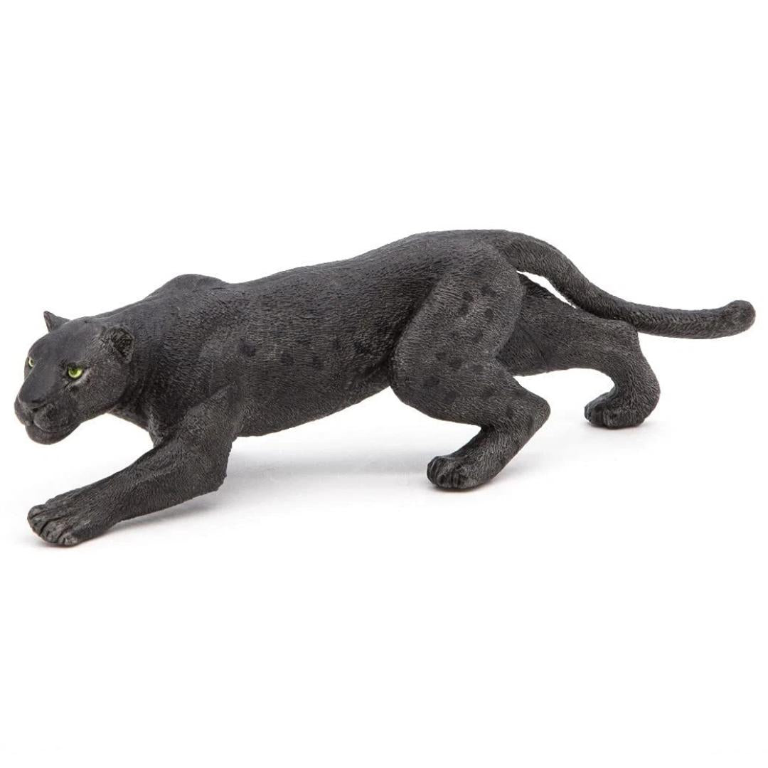 Black Leopard Animal Figure - Hand Painted & Collectible Toy - Papo 50026