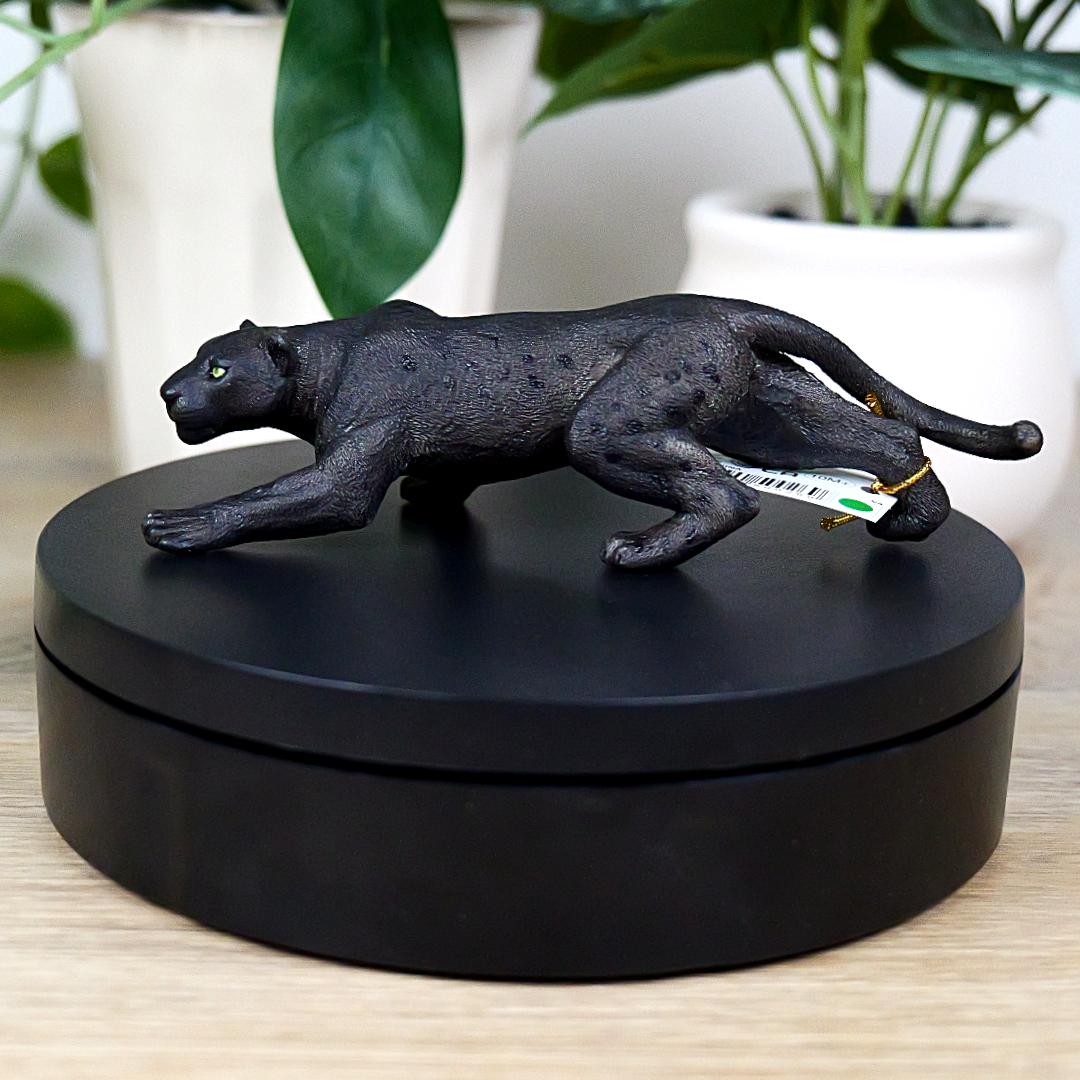 Black Leopard Animal Figure - Hand Painted & Collectible Toy - Papo 50026