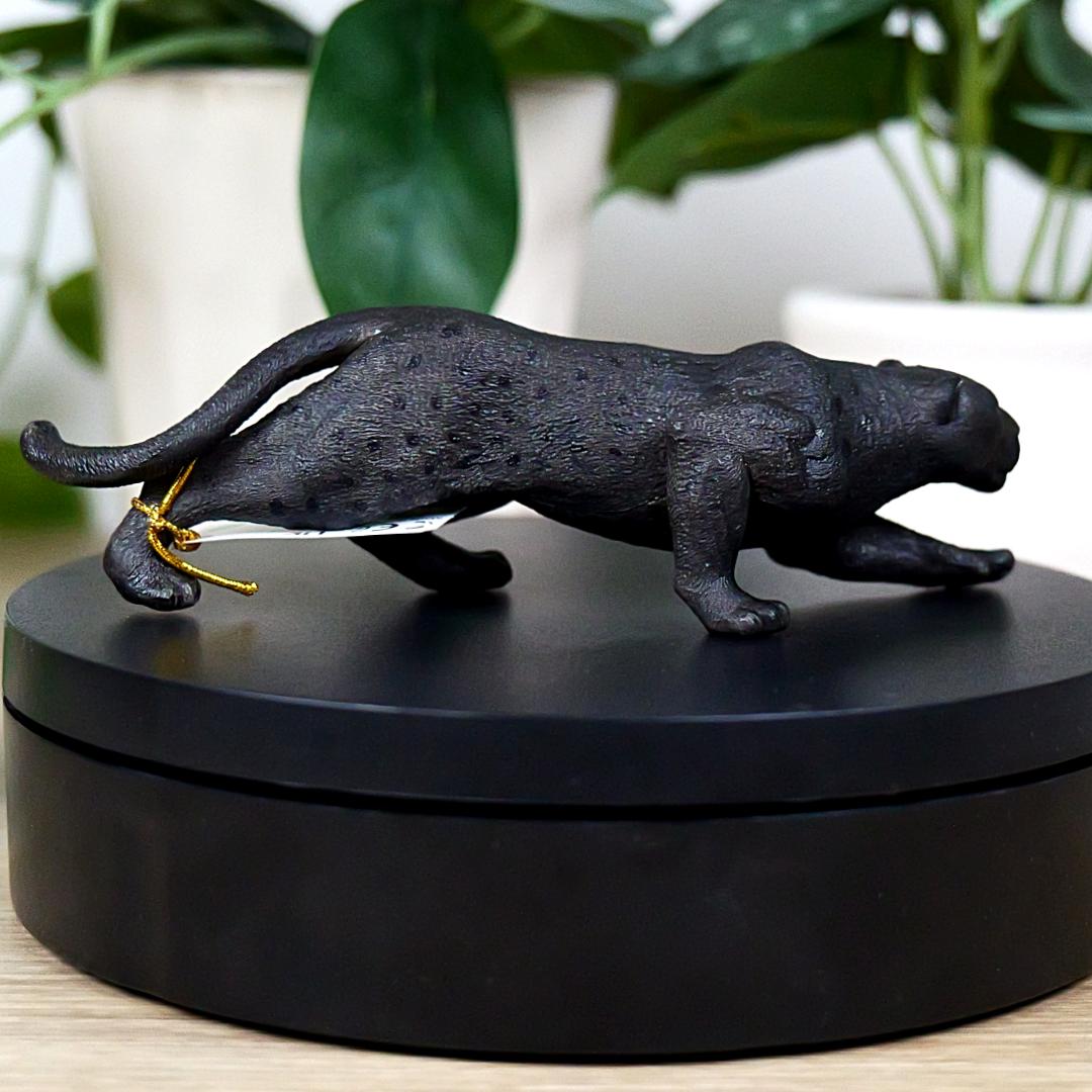 Black Leopard Animal Figure - Hand Painted & Collectible Toy - Papo 50026