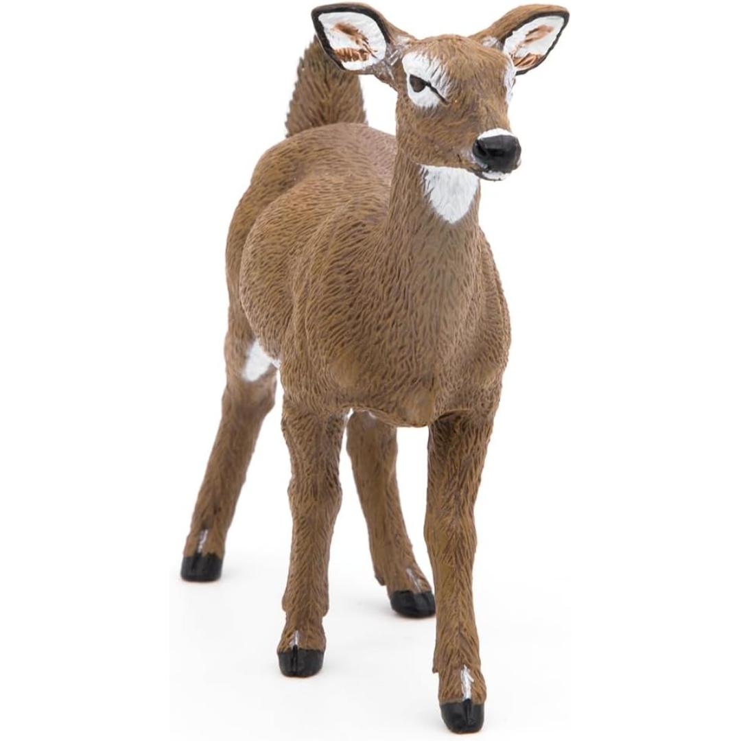 White-Tailed Doe Figure - Hand Painted & Collectible Deer Figurine - Papo 50218