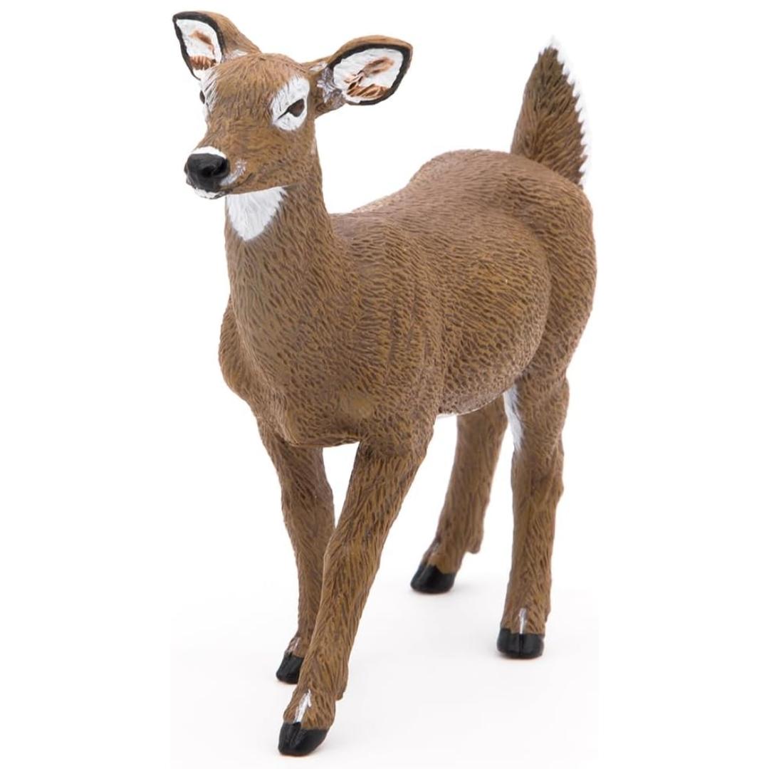 White-Tailed Doe Figure - Hand Painted & Collectible Deer Figurine - Papo 50218