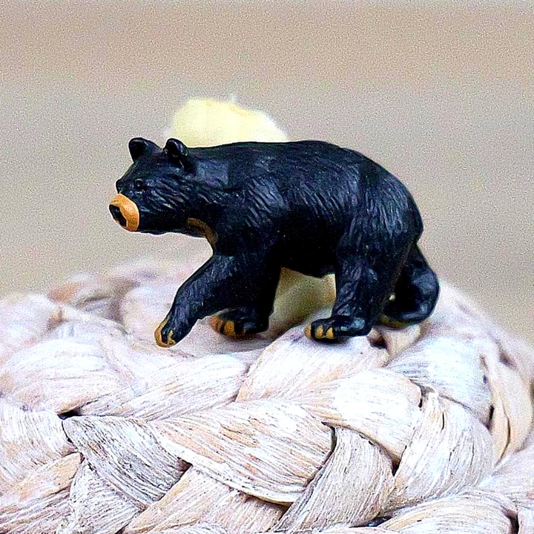 Black Bear Good Luck Minis Figure - Hand Painted & Collectible Figurine - Safari Ltd