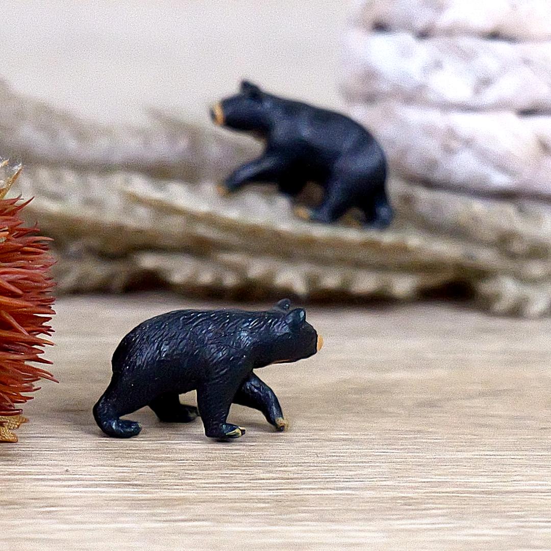 Black Bear Good Luck Minis Figure - Hand Painted & Collectible Figurine - Safari Ltd