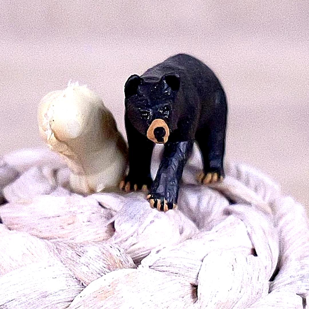 Black Bear Good Luck Minis Figure - Hand Painted & Collectible Figurine - Safari Ltd