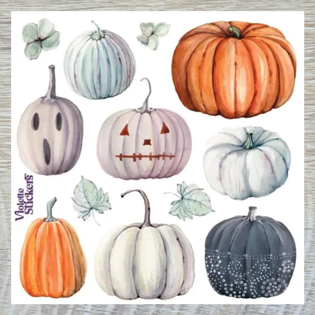 Ghost Pumpkin Stickers - Halloween Sticker Sheets