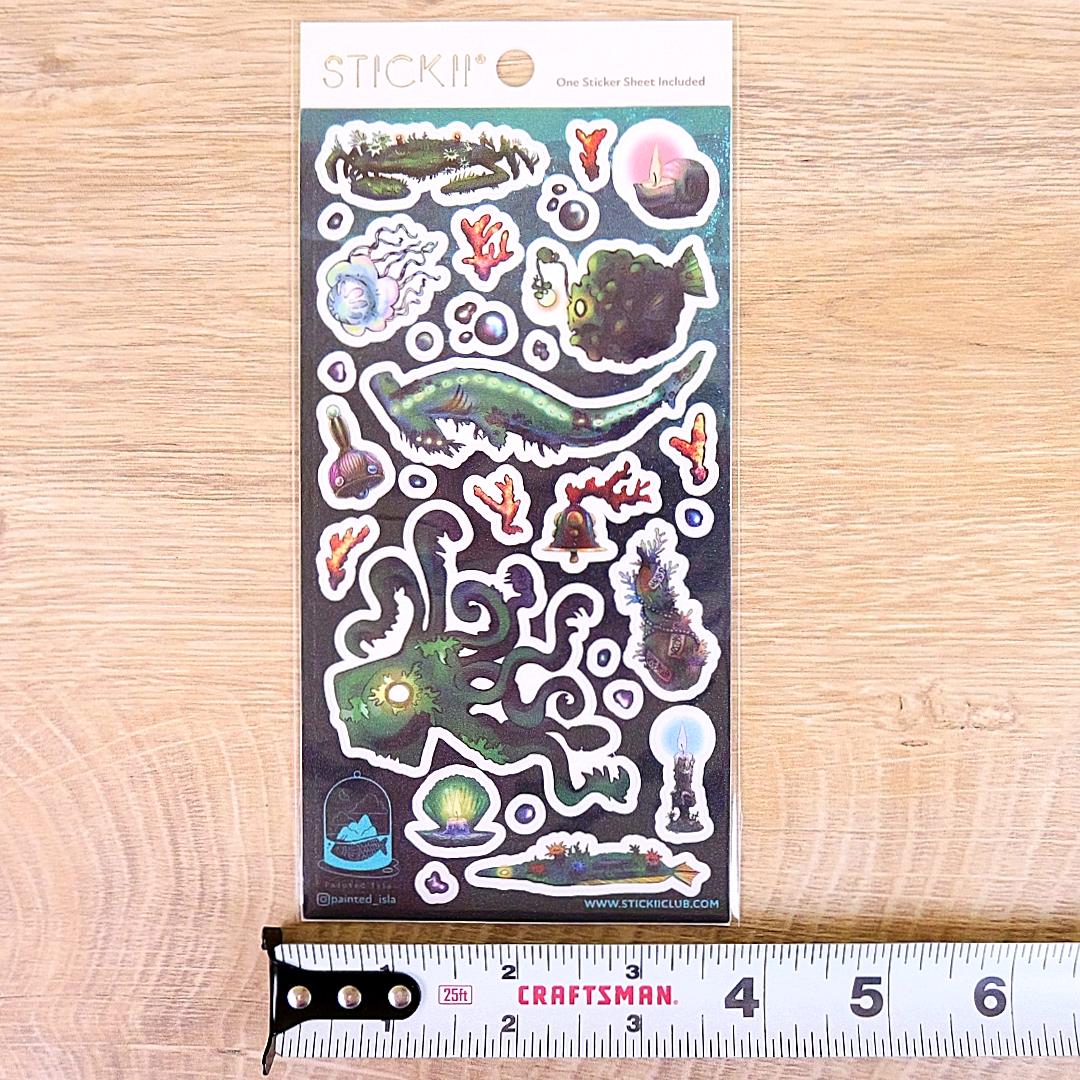 Into the Deep Stickers - Underwater Monsters Sticker Sheet