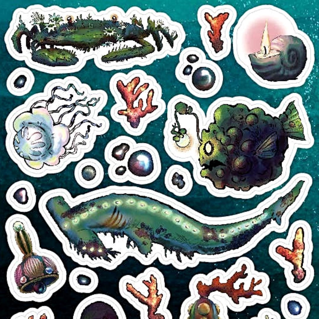 Into the Deep Stickers - Underwater Monsters Sticker Sheet
