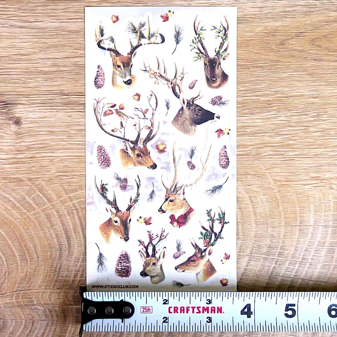 Deer Stickers - Snowy Winter & Christmas Sticker Sheet