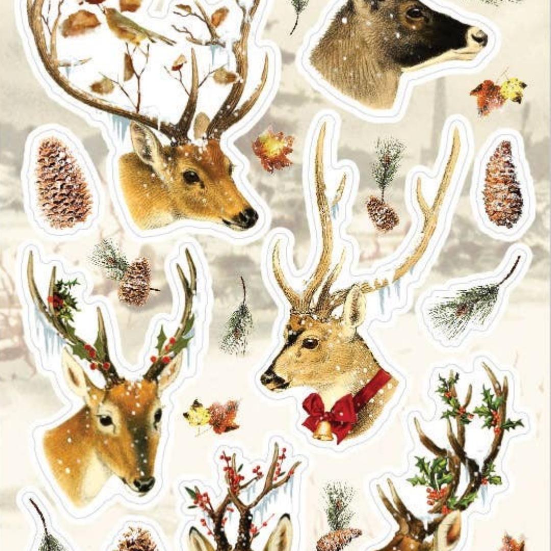Deer Stickers - Snowy Winter & Christmas Sticker Sheet