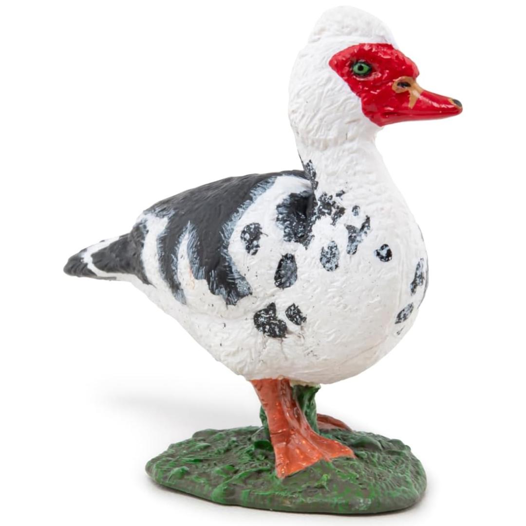 Muscovy Duck Figurine - Hand Painted Farm Animal Figure - Papo 51189