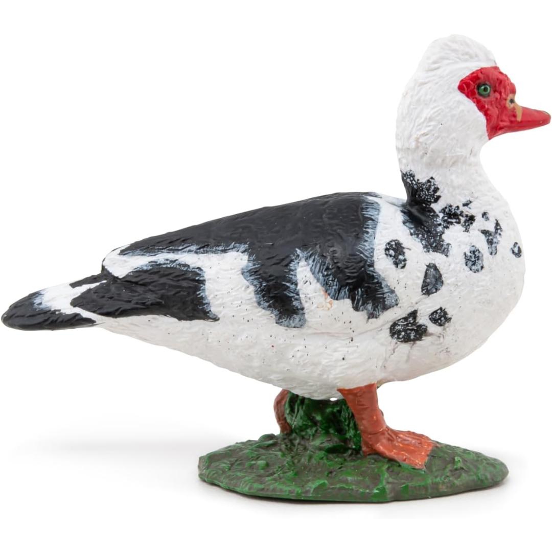Muscovy Duck Figurine - Hand Painted Farm Animal Figure - Papo 51189
