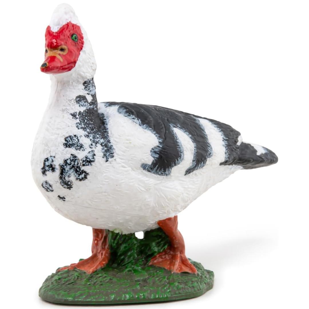 Muscovy Duck Figurine - Hand Painted Farm Animal Figure - Papo 51189