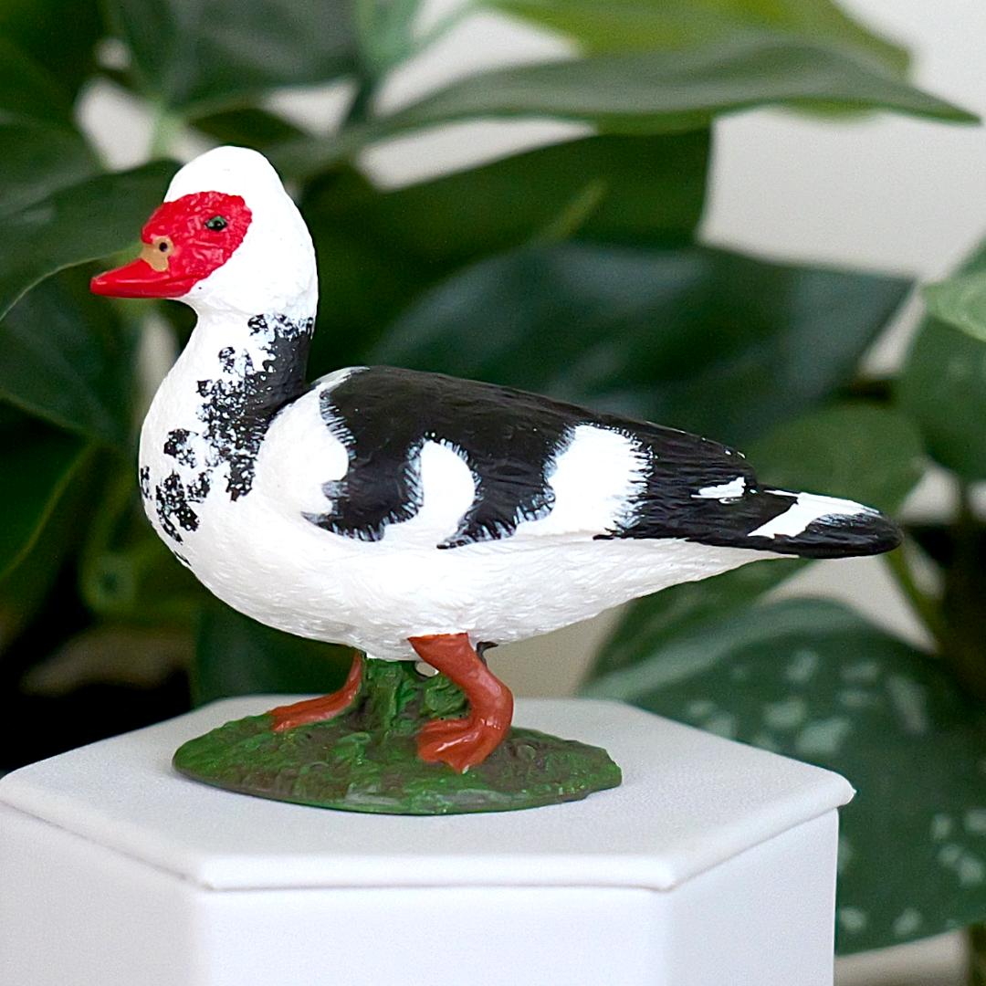 Muscovy Duck Figurine - Hand Painted Farm Animal Figure - Papo 51189