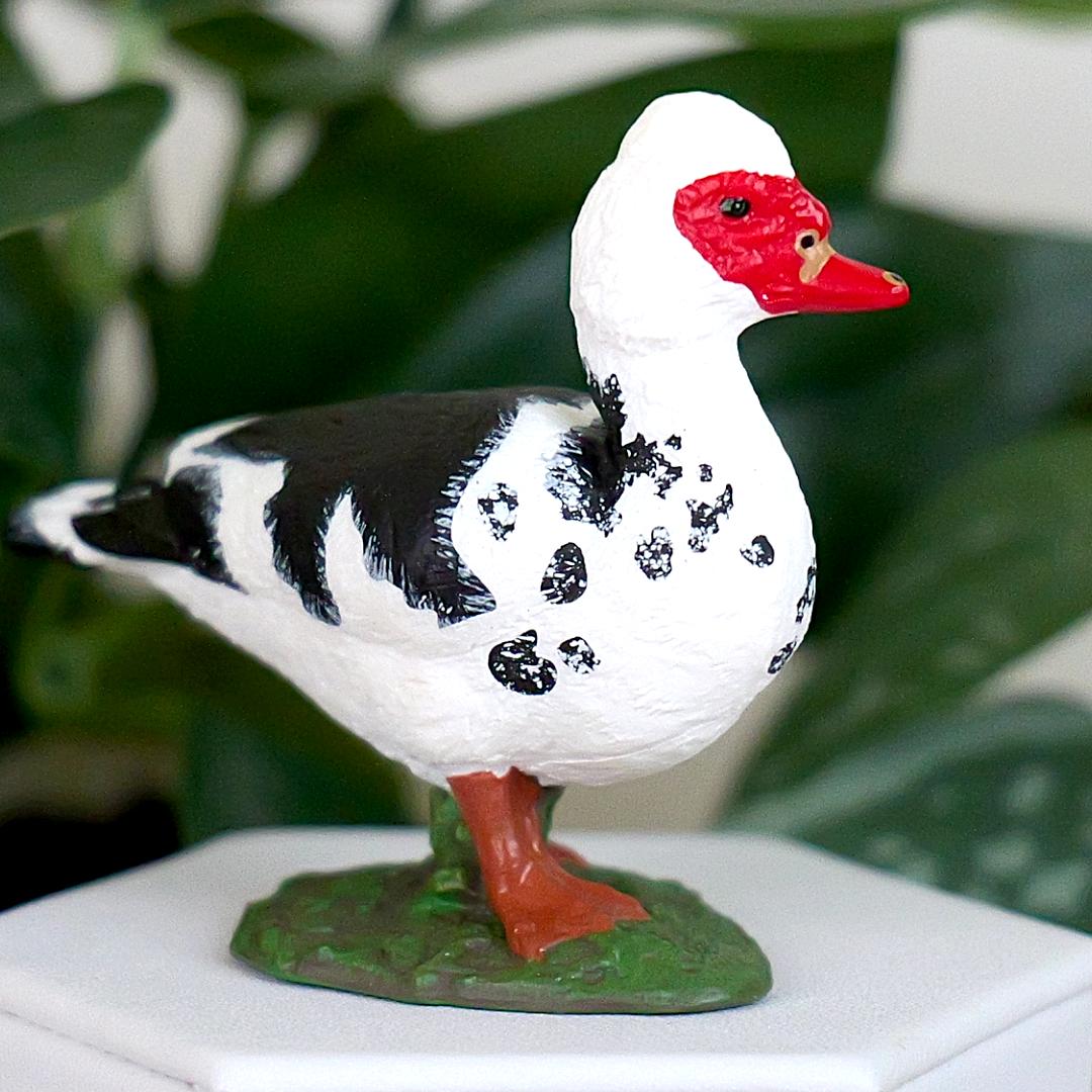 Muscovy Duck Figurine - Hand Painted Farm Animal Figure - Papo 51189