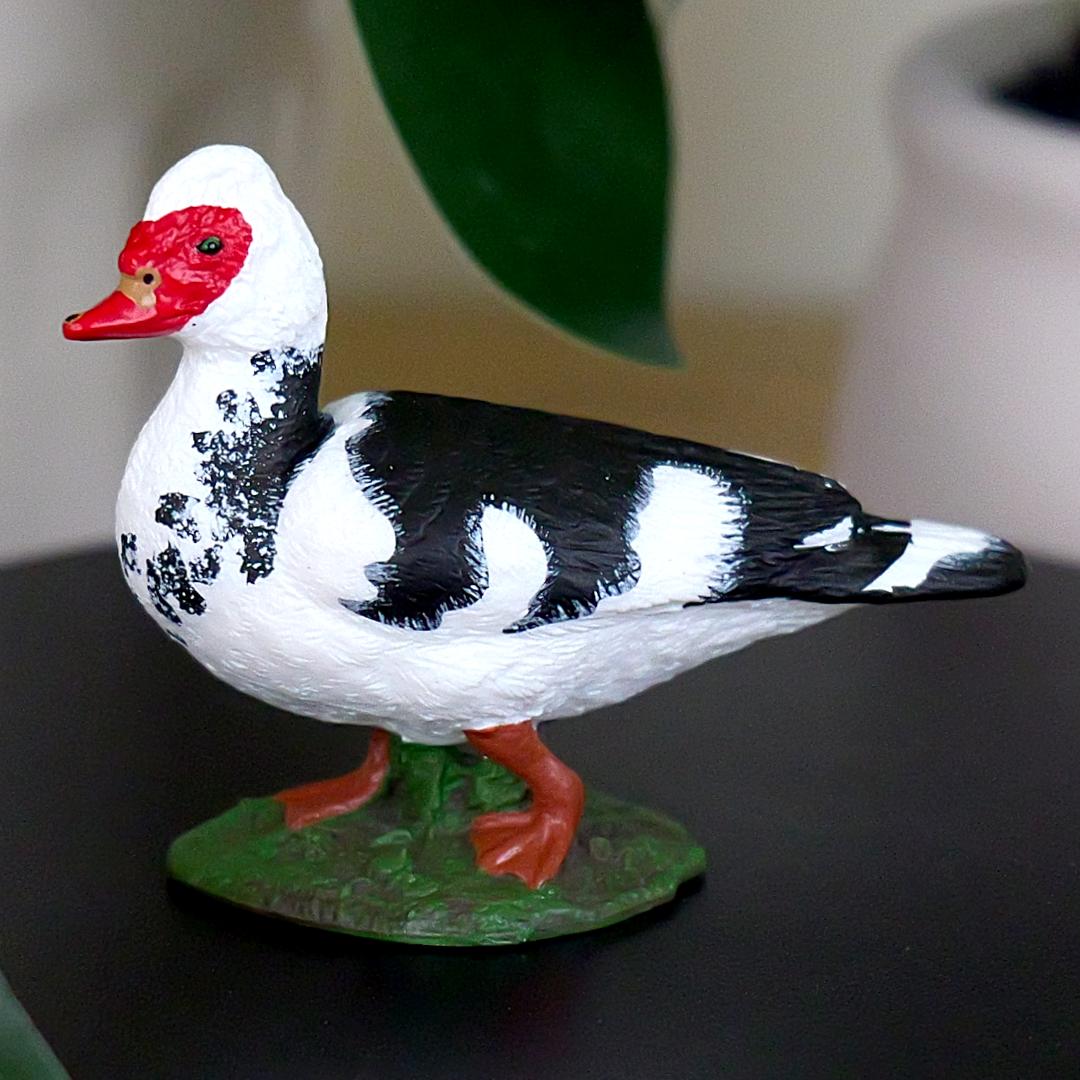 Muscovy Duck Figurine - Hand Painted Farm Animal Figure - Papo 51189