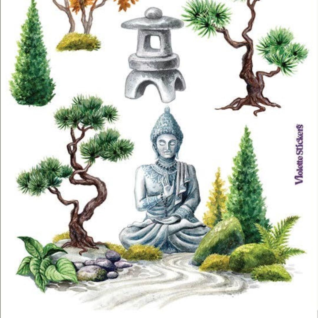 Bonsai Plant Stickers - Asian Garden Sticker Sheet