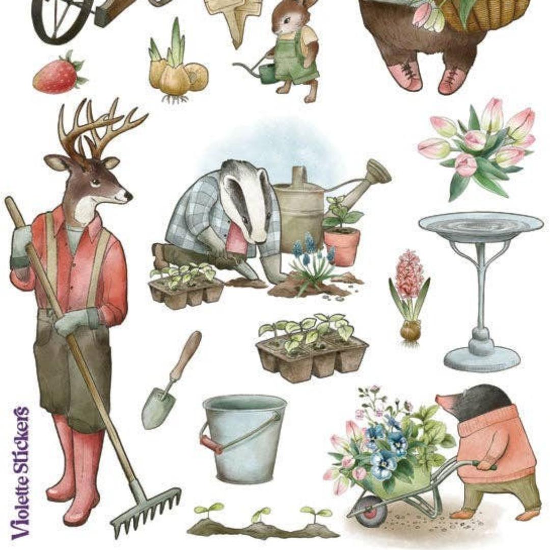 Animal Stickers - Garden Critters Sticker Sheets