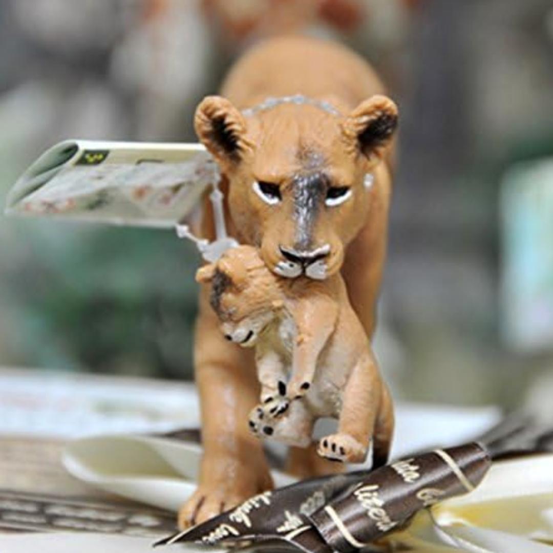 Lioness With Cub Figurine - Hand Painted Wild Animal Toy Figure - Safari Ltd