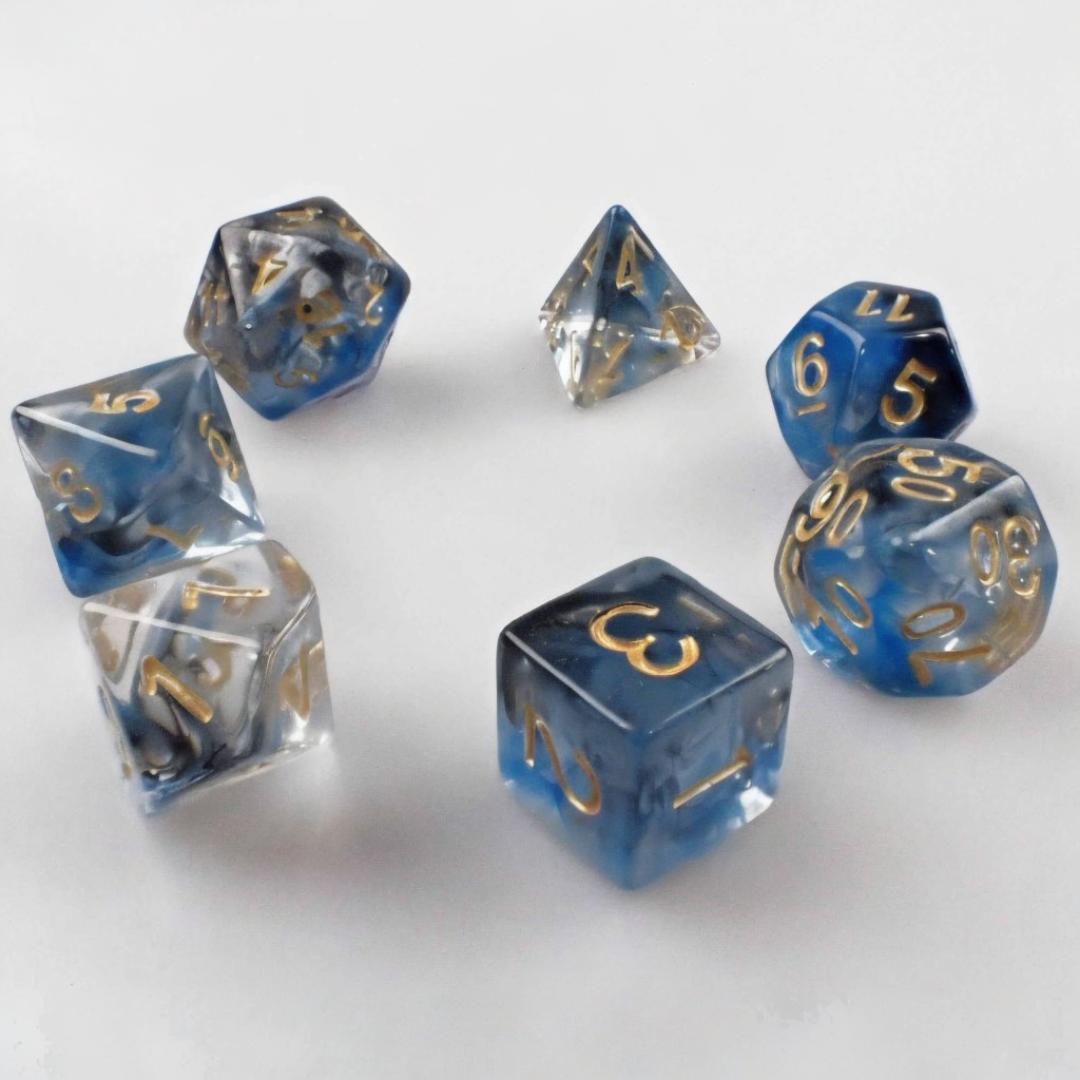 Dice Set - Sugar Daddy - 7 Resin Dice - Dungeons and Dragons Tabletop Gaming