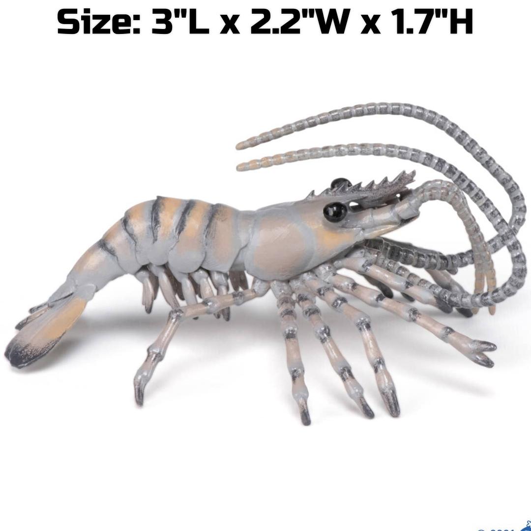 Shrimp Figurine - Hand Painted Sea Life Creature Toy Figure - Papo 56053