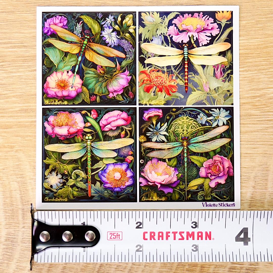 Dragonfly Stickers - Insect, Garden, & Floral Sticker Sheets