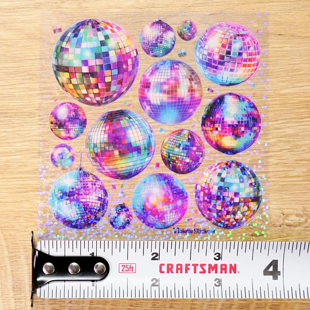 Disco Ball Stickers - Crystal Retro Sticker Sheets