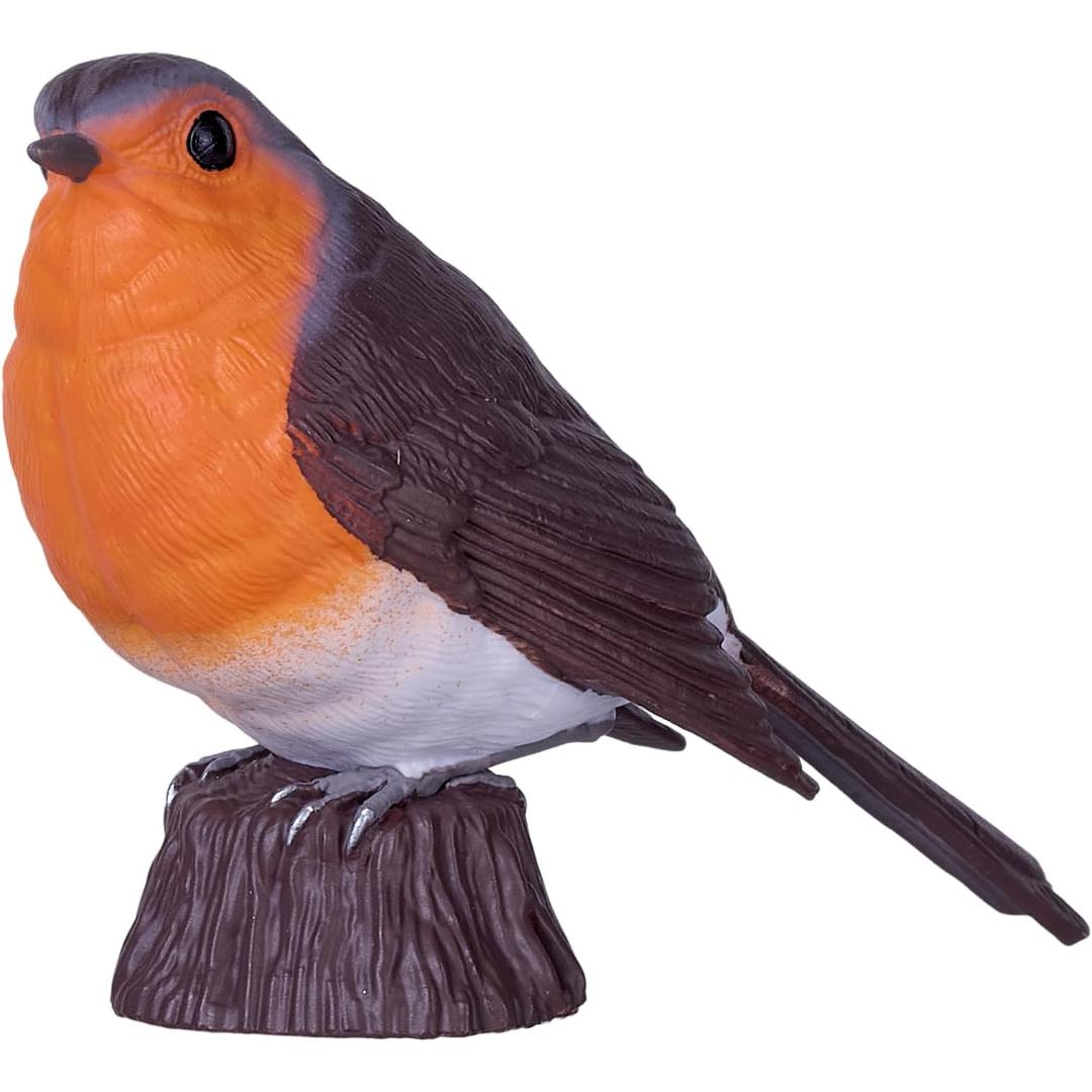 Robin Figurine - Small Hand Painted Wildlife & Bird Toy Figure - Mojo