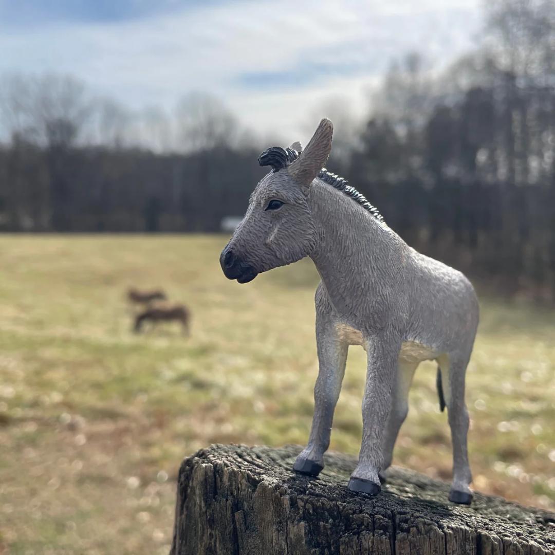 Donkey Figurine - Hand Painted Wild Animal Toy Figure for Kids - Safari Ltd 249829
