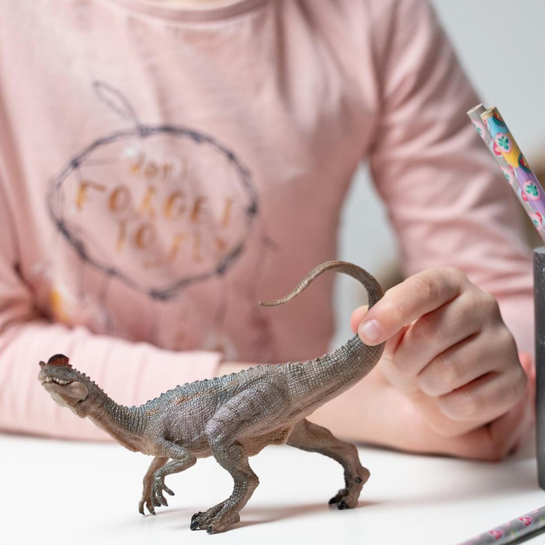 Dilophosaurus Dinosaur Figurine - Hand Painted Prehistory Toy Figure - Papo 55035