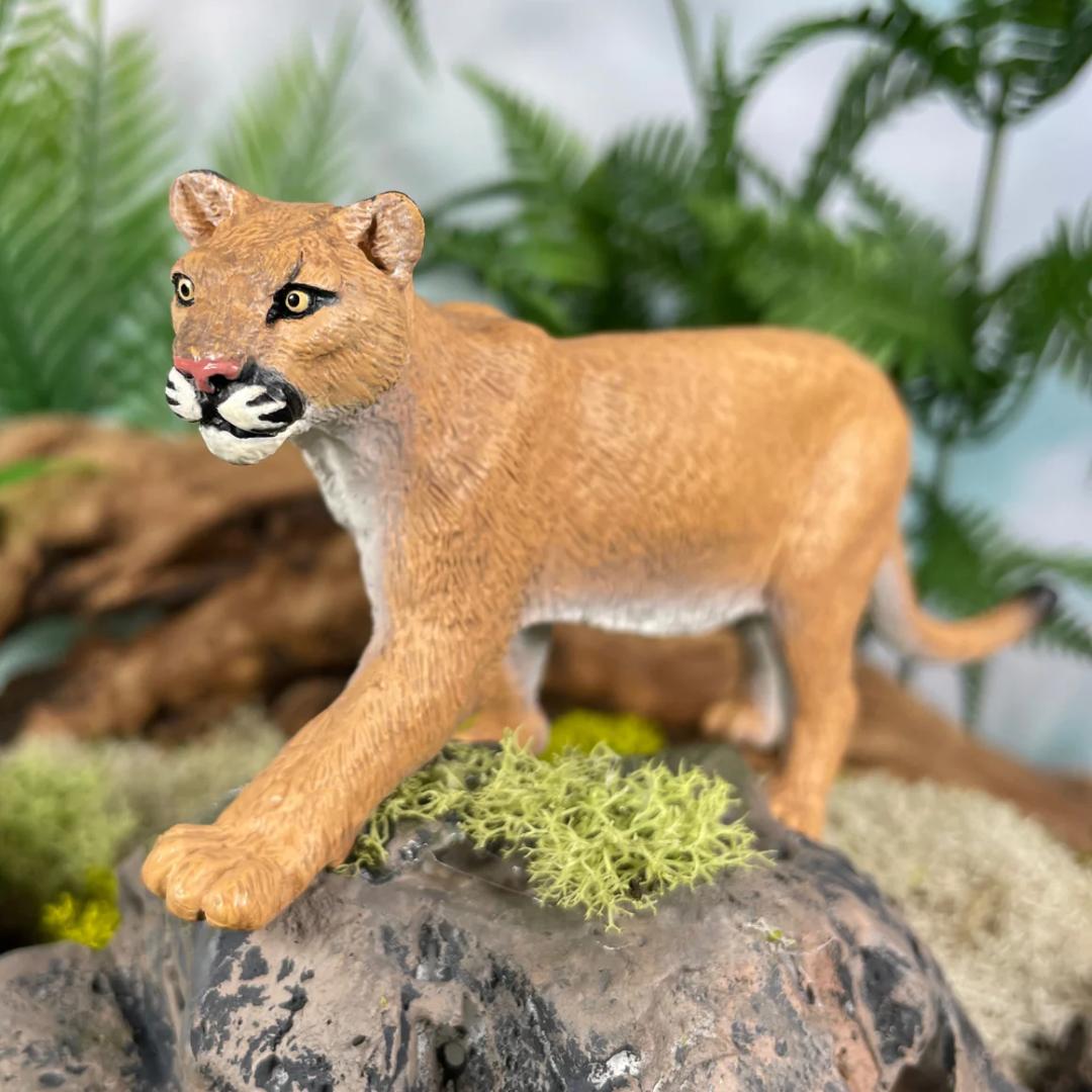 Mountain Lion Figurine - Hand Painted Collectible Wild Animal Figure - Safari Ltd