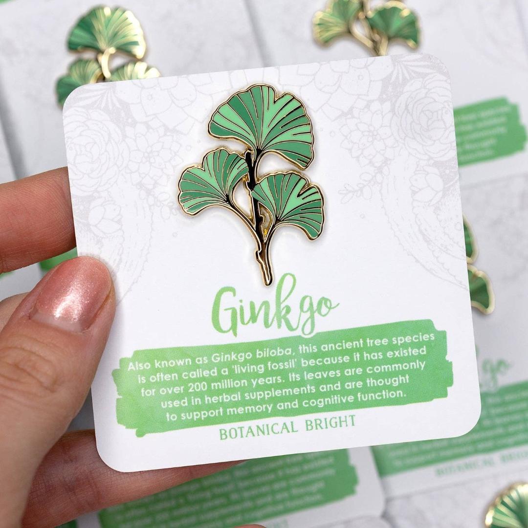 Ginkgo Leaf Enamel Pin