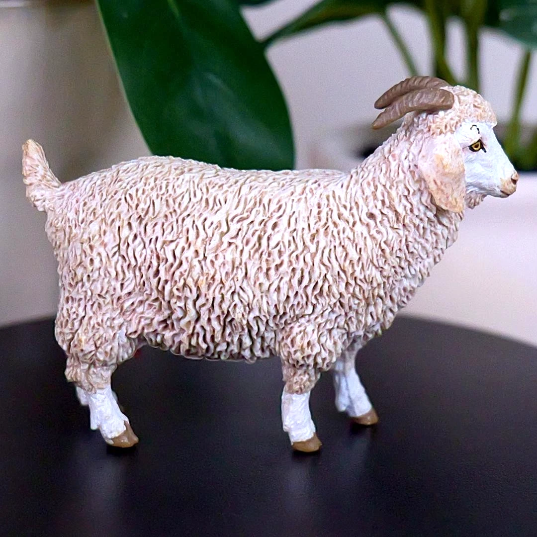 Angora Goat Farm Animal Figure - Hand Painted & Collectible Toy Figurine - Papo 51170