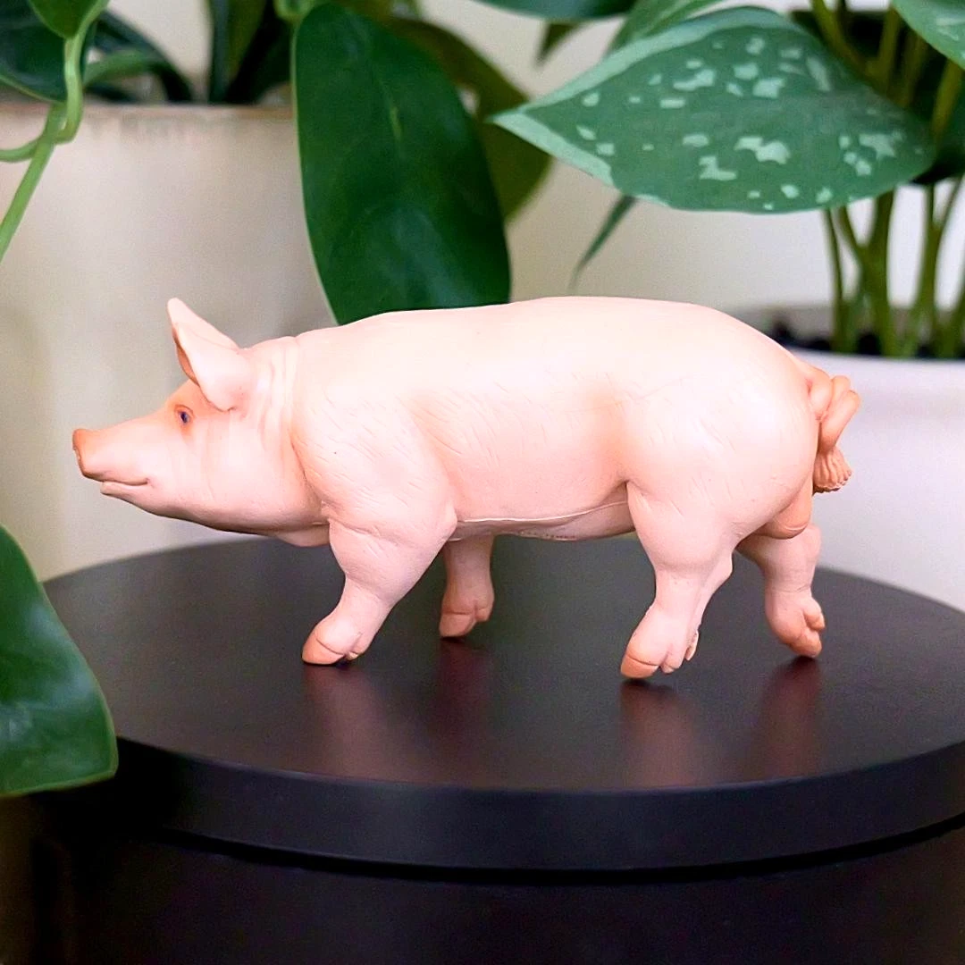 Boar Pig Figure - Hand Painted & Collectible Farm Animal Figurine - Papo 51044
