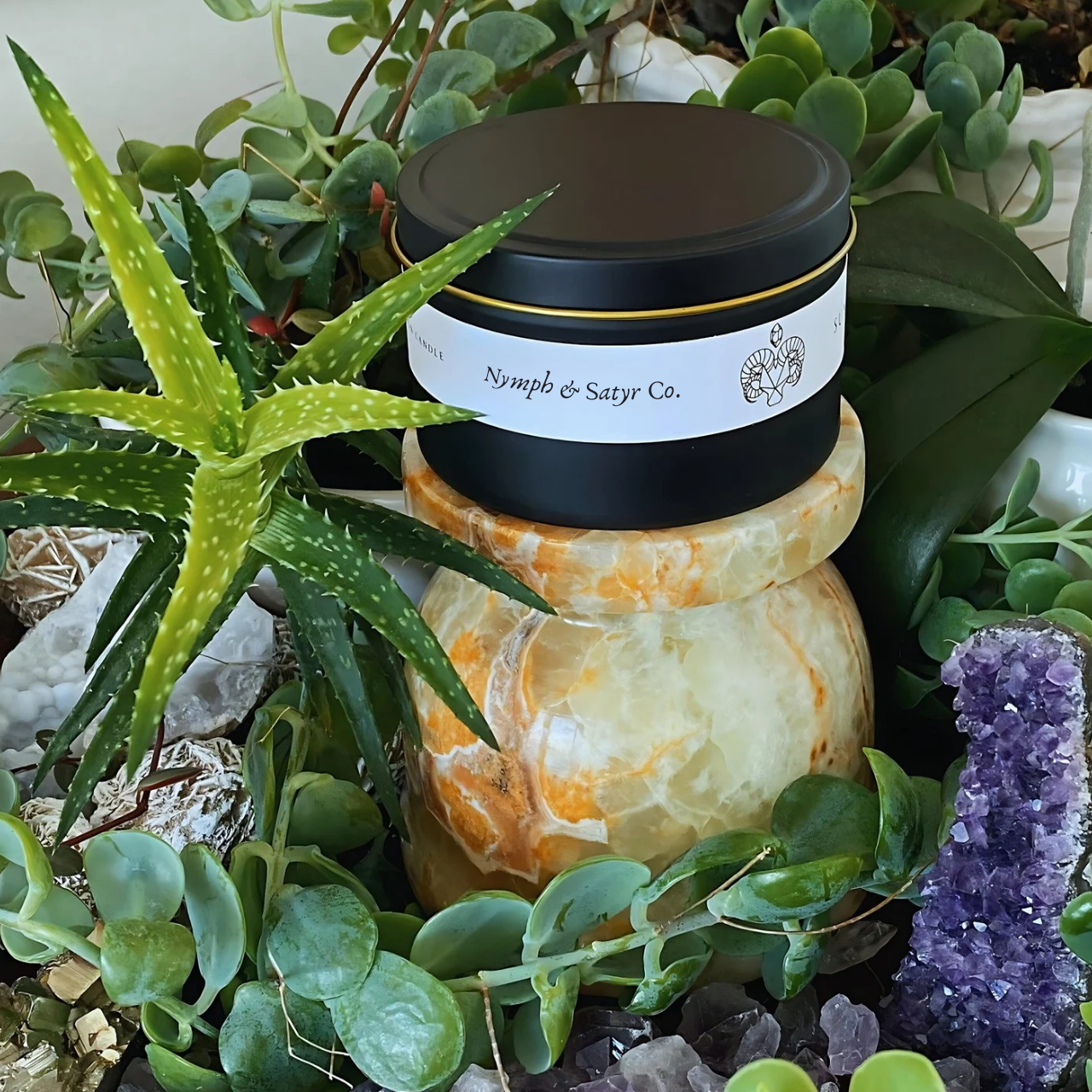 Ancestral Connection - Cedarwood and Patchouli Scented - 8oz Soy Crystal Candle