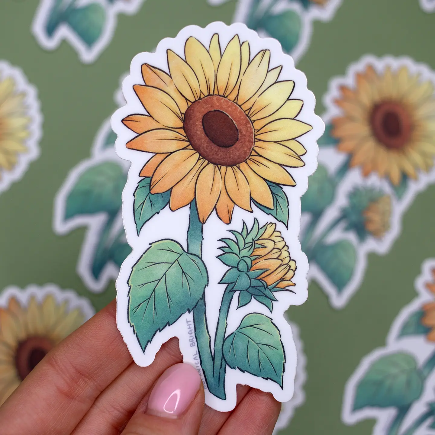 Sunflower Sticker - Waterproof Vinyl