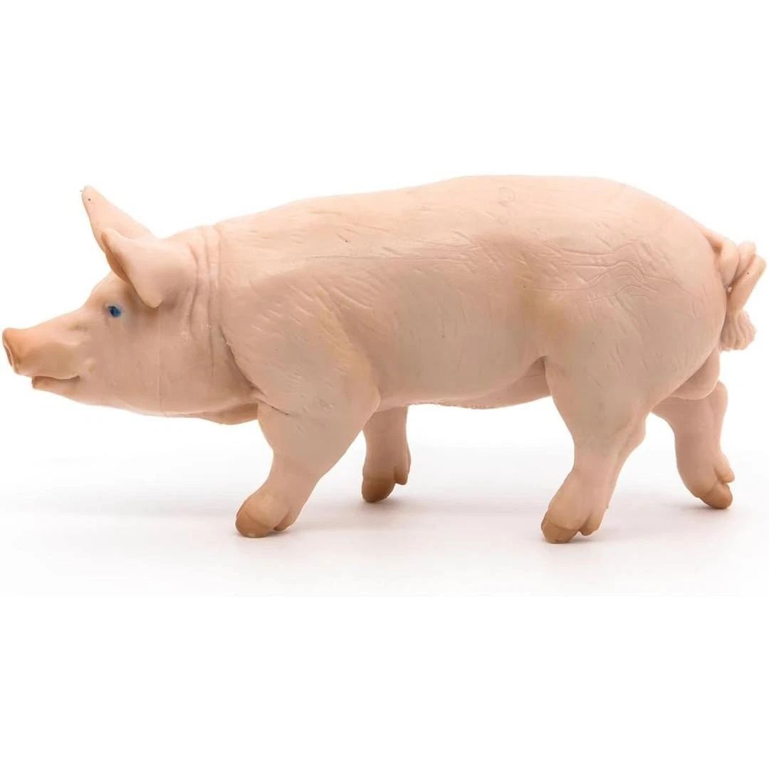 Boar Pig Figure - Hand Painted & Collectible Farm Animal Figurine - Papo 51044