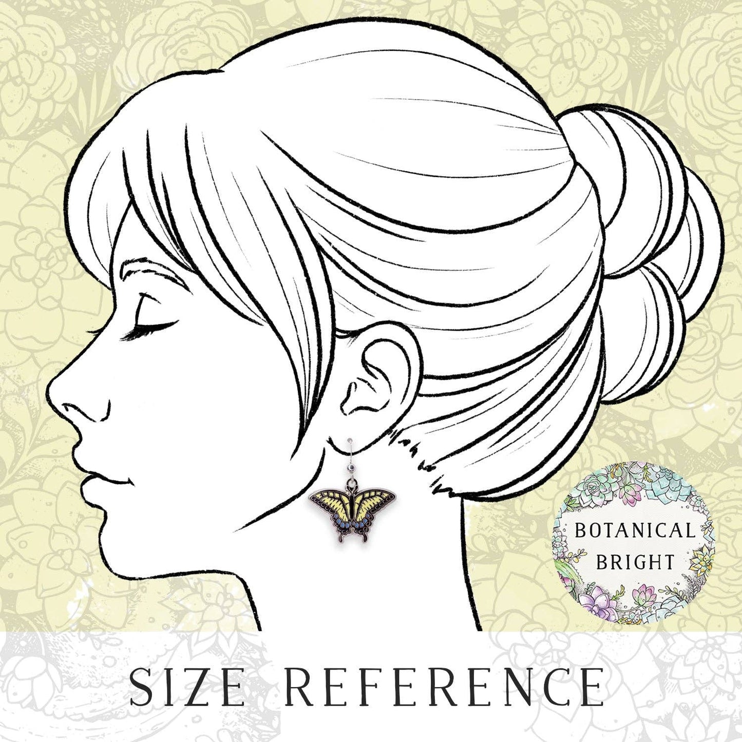 Swallowtail Butterfly Dangle Earrings - Silver-Plated