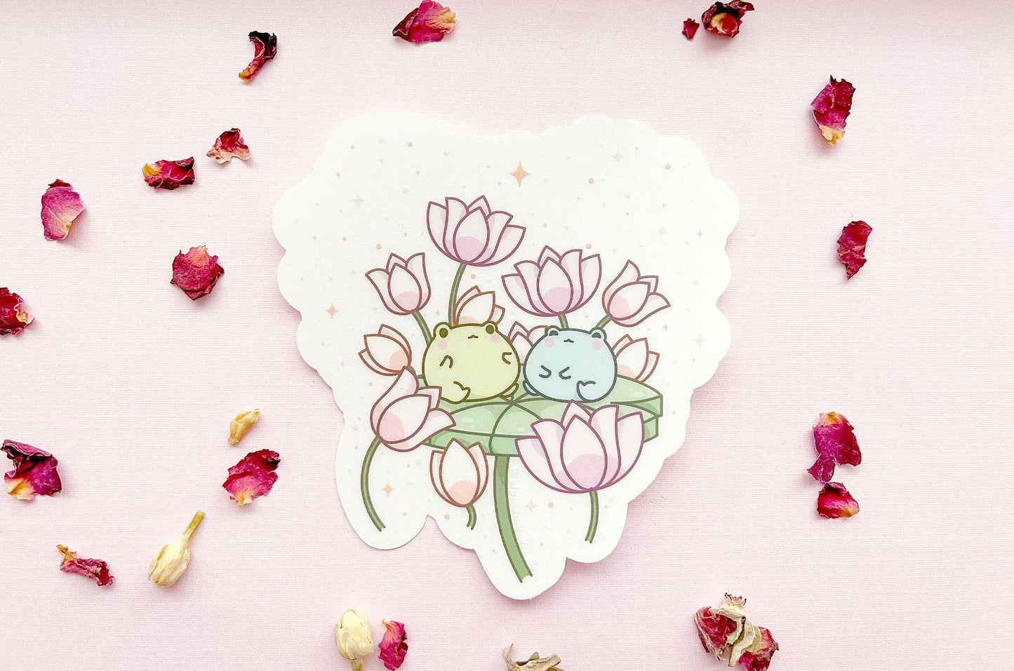 Gogo and Lulu Lily Pad Island Sticker - Clear Vinyl