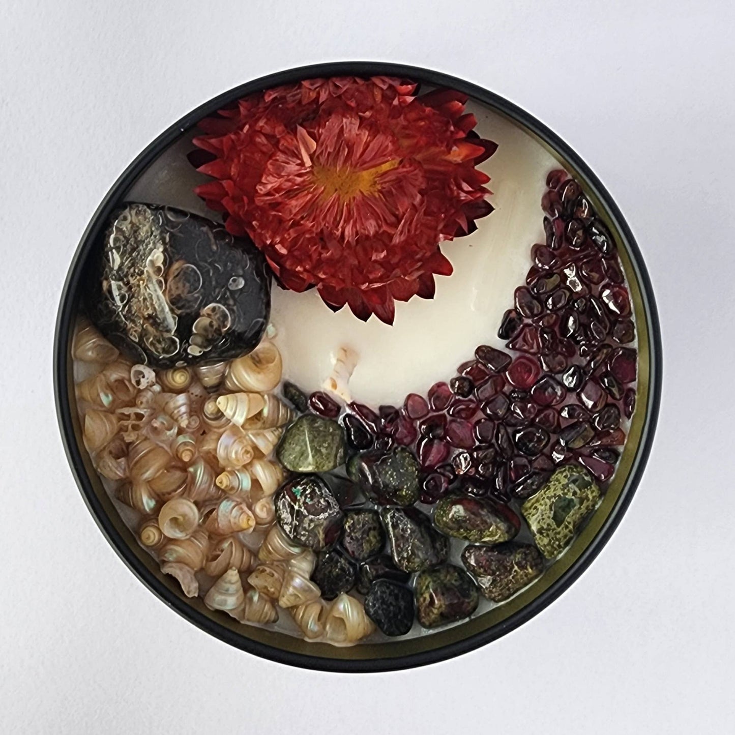 Ancestral Connection - Cedarwood and Patchouli Scented - 8oz Soy Crystal Candle