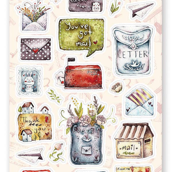 Watercolor Letters - Sticker Sheet