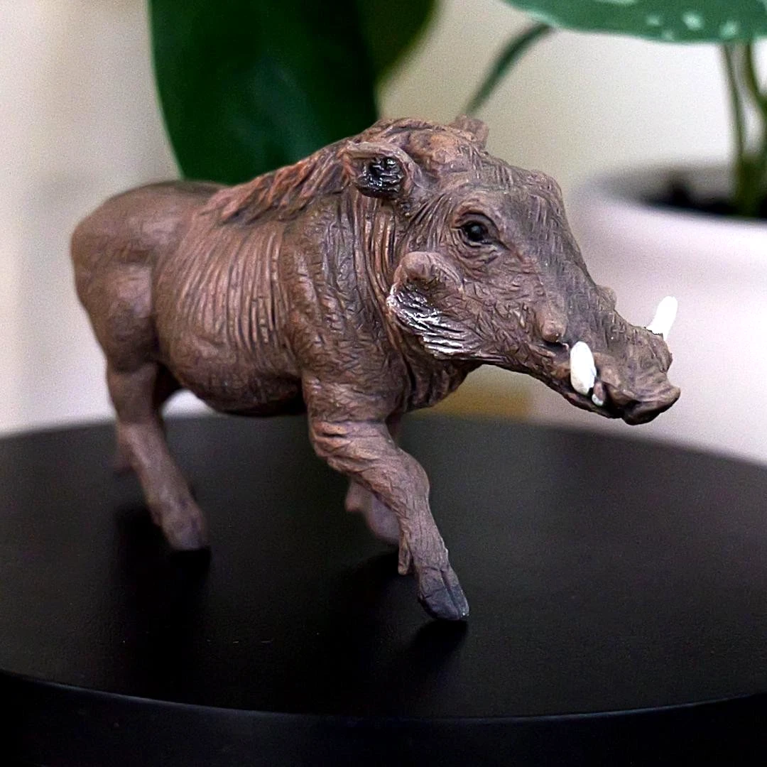Warthog Figurine - Hand Painted Wild Animal Toy Figure - Papo 50180