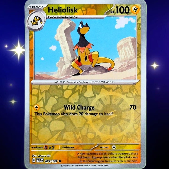 Heliolisk - Reverse Holo - Pokemon Scarlet & Violet Twilight Masquerade #071/167