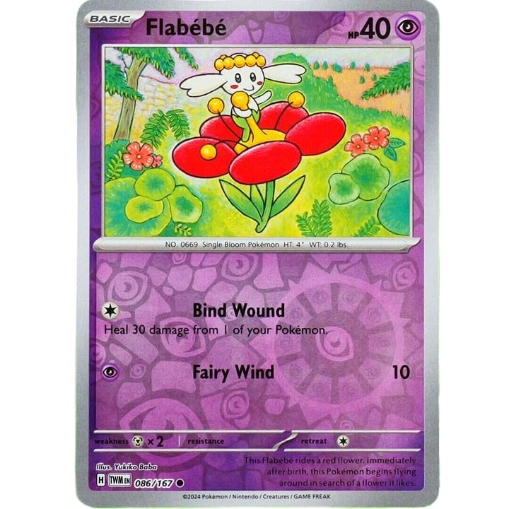 Flabebe - Reverse Holo - Pokemon Scarlet & Violet Twilight Masquerade #086/167
