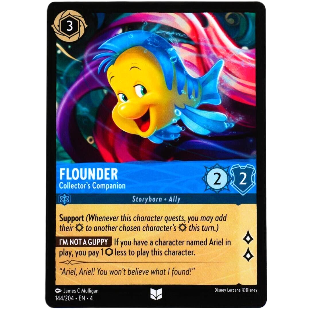 Flounder Collector's Champion - Disney Lorcana TCG Ursula's Return #144/204
