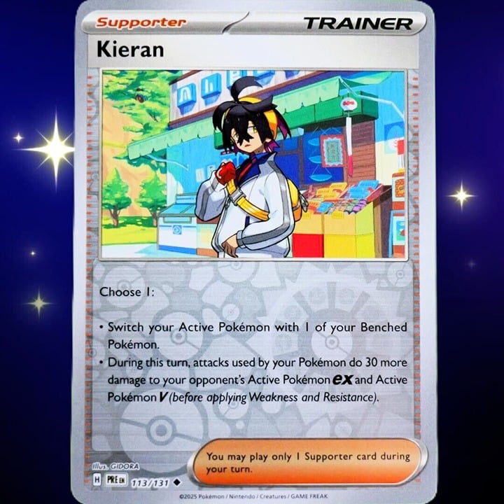 Kieran - Reverse Holo - Trainer - Pokemon TCG Prismatic Evolutions #113/131