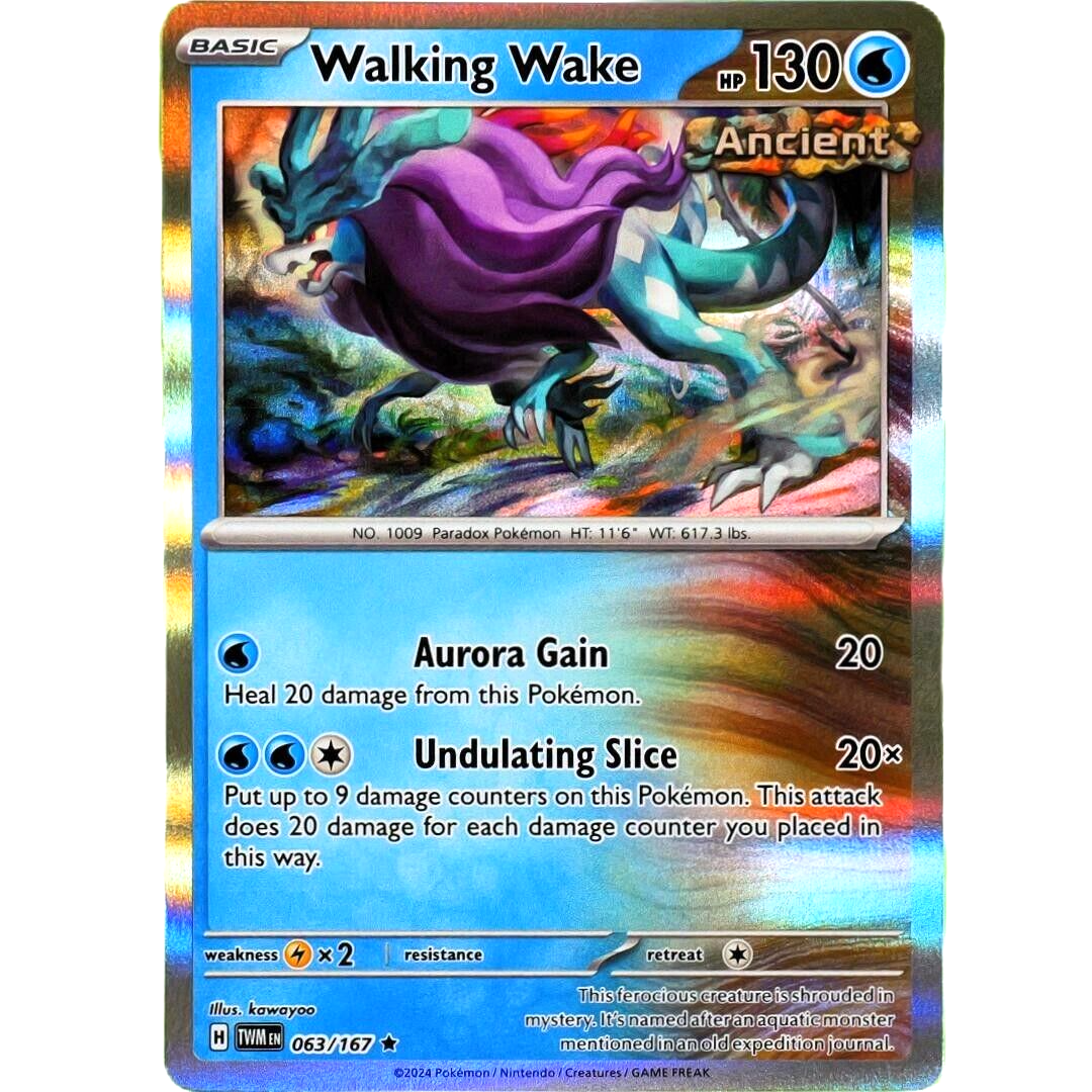 Walking Wake - Rare Holo - Pokemon Scarlet & Violet Twilight Masquerade #063/167