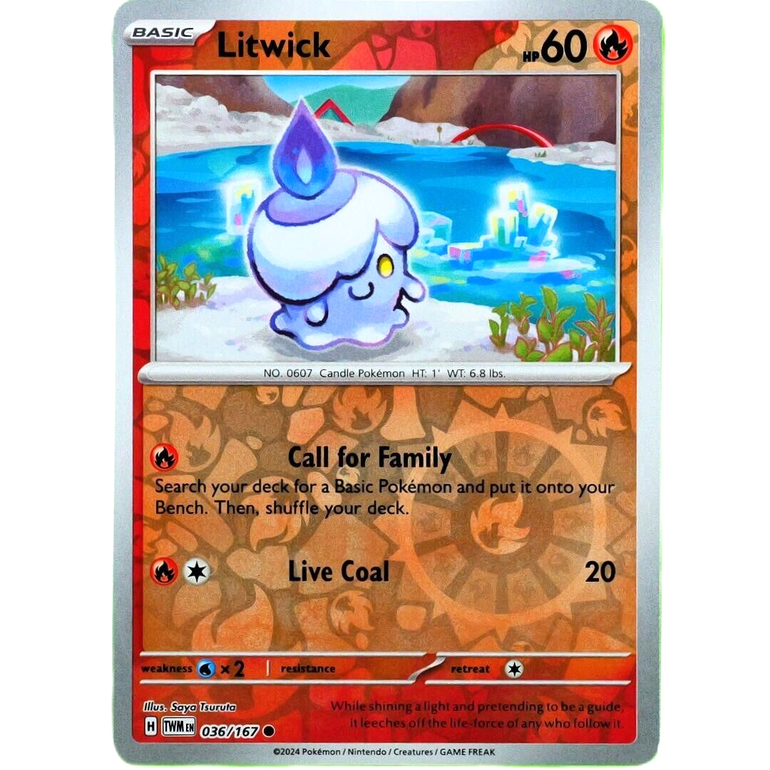 Litwick - Reverse Holo - Pokemon TCG Twilight Masquerade #036/167