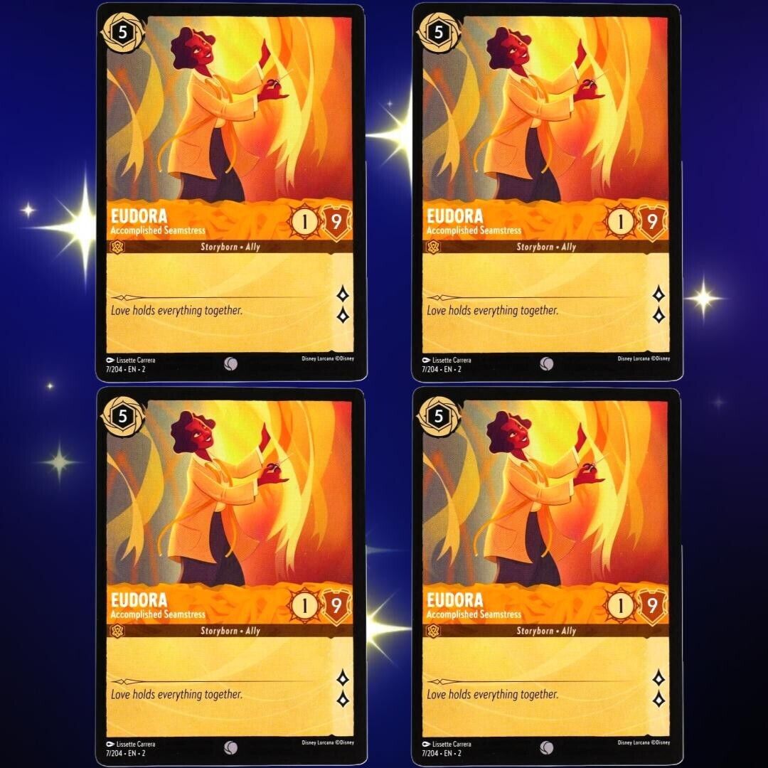 4x Eudora Accomplished Seamstress - Disney Lorcana Rise of the Floodborn #7/204