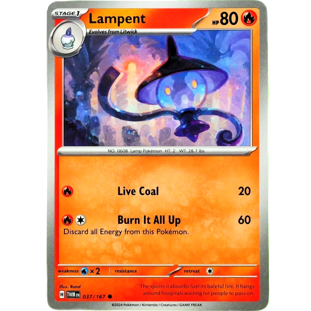Lampent - Common - Pokemon TCG Scarlet & Violet Twilight Masquerade #037/167