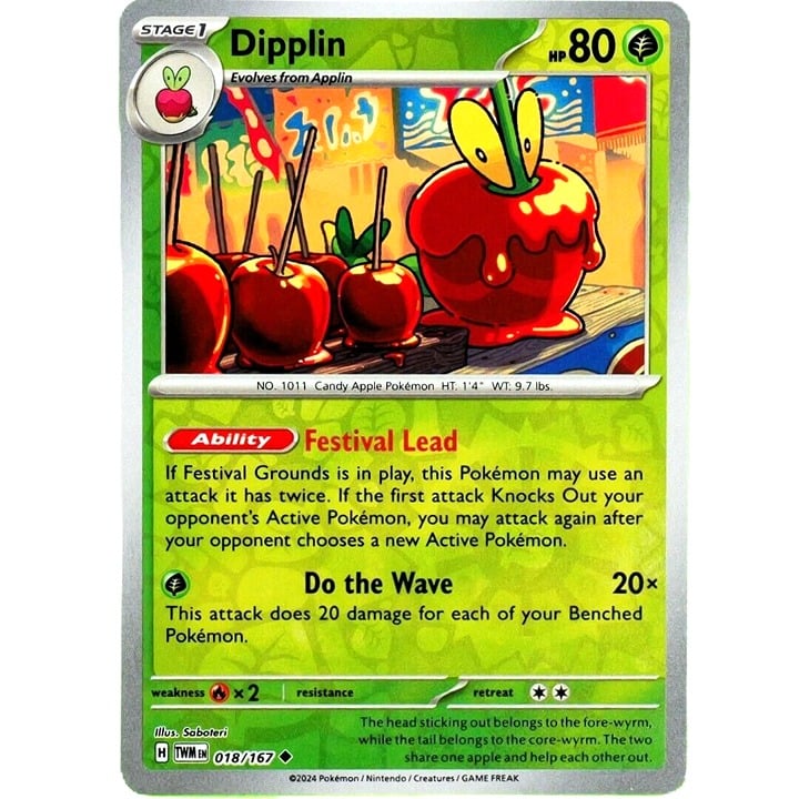 Dipplin - Reverse Holo - Pokemon Scarlet & Violet Twilight Masquerade #018/167